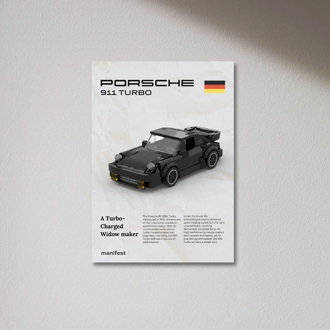 Porsche 911 Turbo Metal Poster