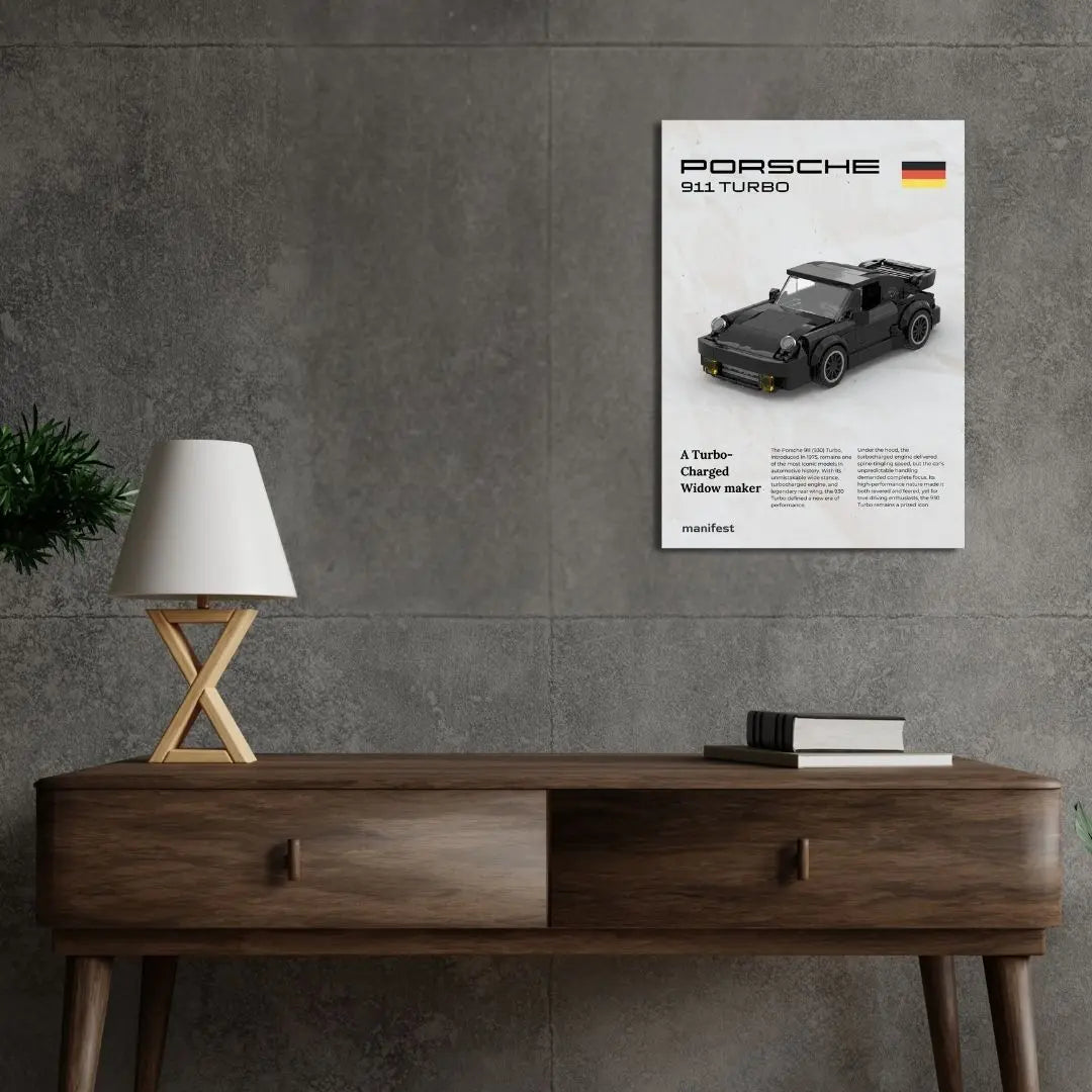 Porsche 911 Turbo Metal Poster