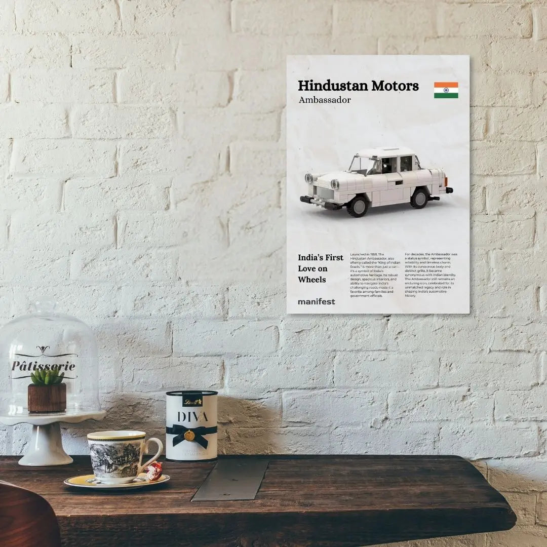 Hindustan Ambassador Metal Poster