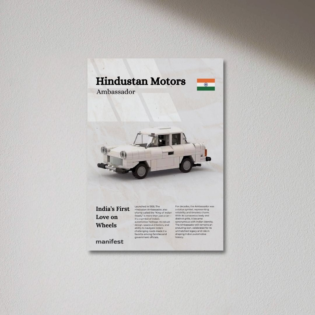 Hindustan Ambassador Metal Poster