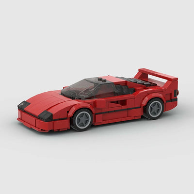 Ferrari F40 Stradale building brick model - front three-quarter view