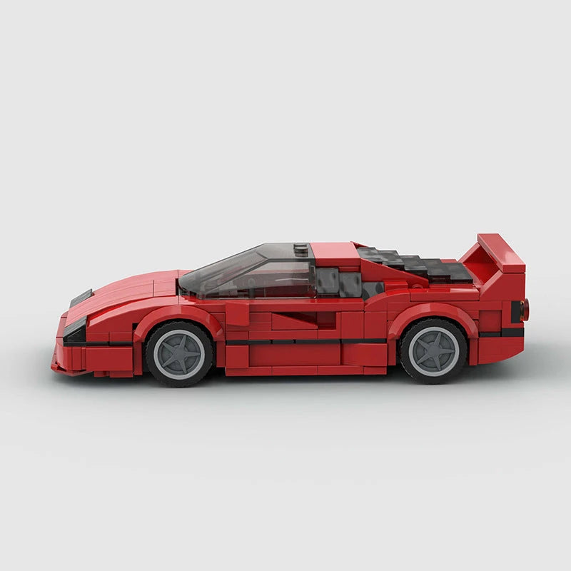 Ferrari F40 Stradale building brick model - side view