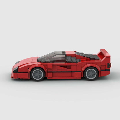 Ferrari F40 Stradale building brick model - side view