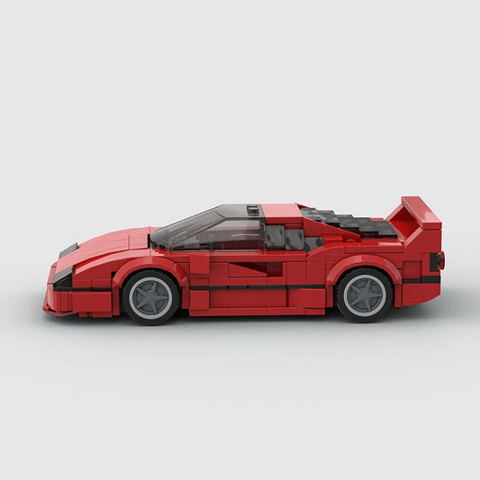 Ferrari F40 Stradale building brick model - side view