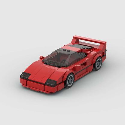 Ferrari F40 Stradale building brick model - front high angle view