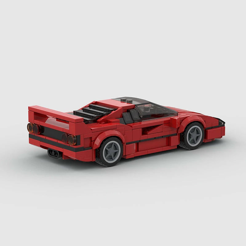 Ferrari F40 Stradale building brick model - rear three-quarter view