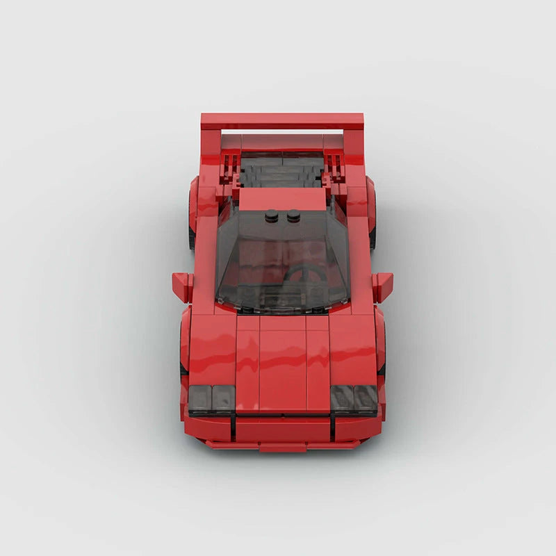 Ferrari F40 Stradale building brick model - front top view