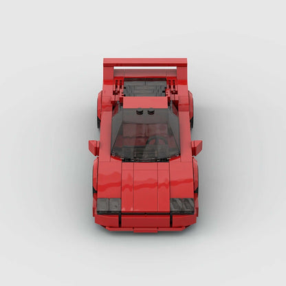 Ferrari F40 Stradale building brick model - front top view