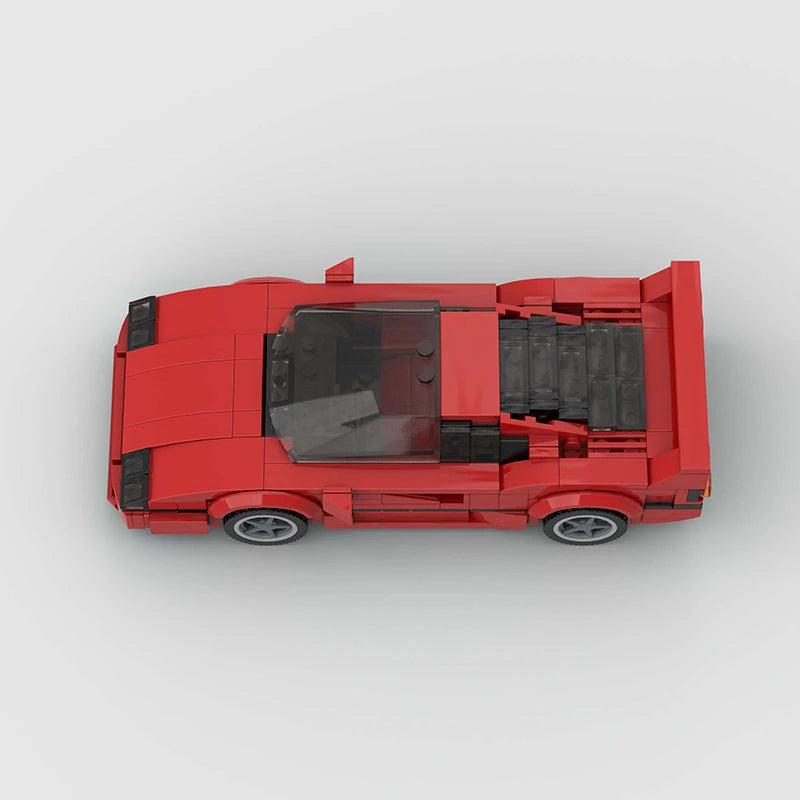 Ferrari F40 Stradale building brick model - top view
