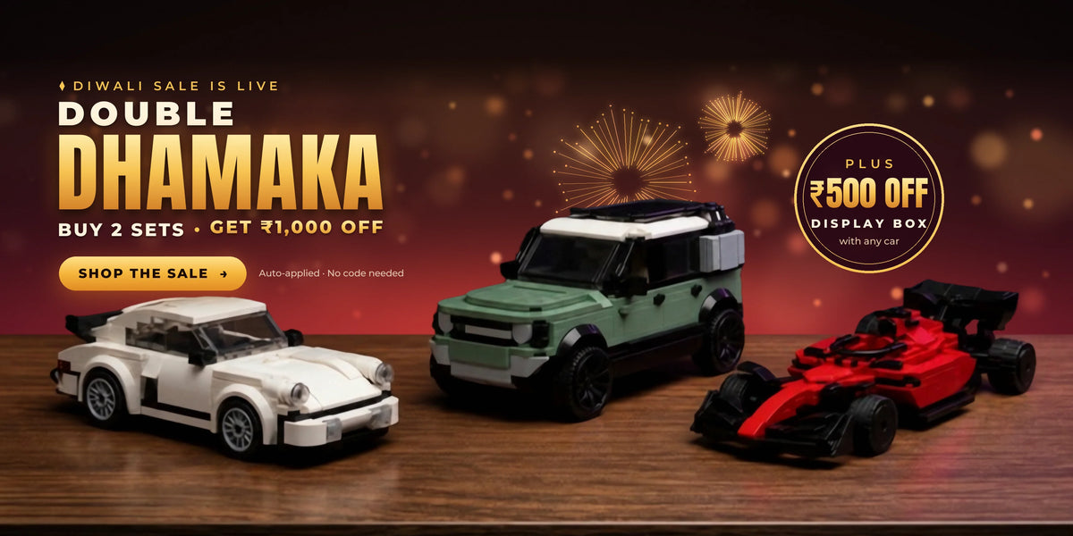 Double Dhamaka Diwali Sale - buy 2 brick car sets, get Rs 1,000 off