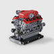 V12 Engine building brick model - front three-quarter view