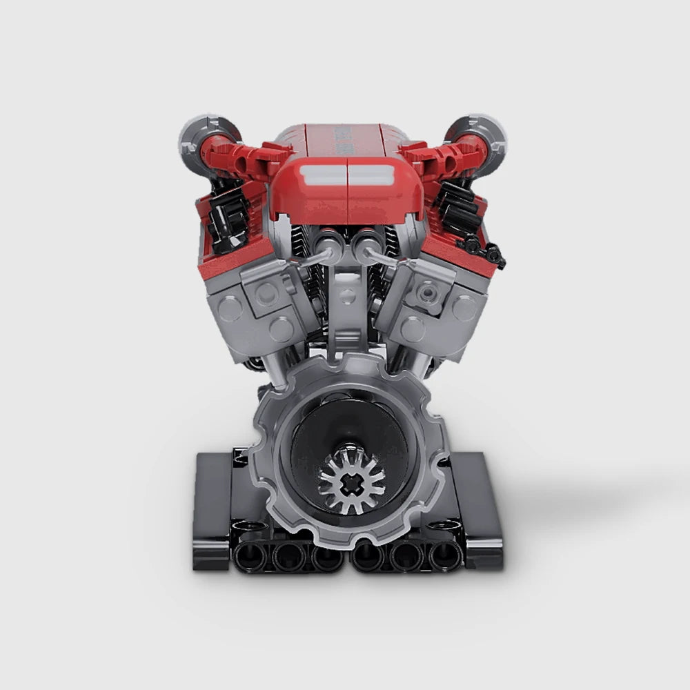 V12 Engine building brick model - back view