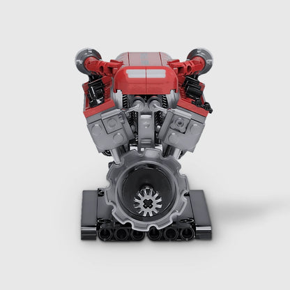 V12 Engine building brick model - back view