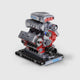 V8 Engine building brick model - front three-quarter view