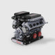 W16 Engine building brick model - front three-quarter view
