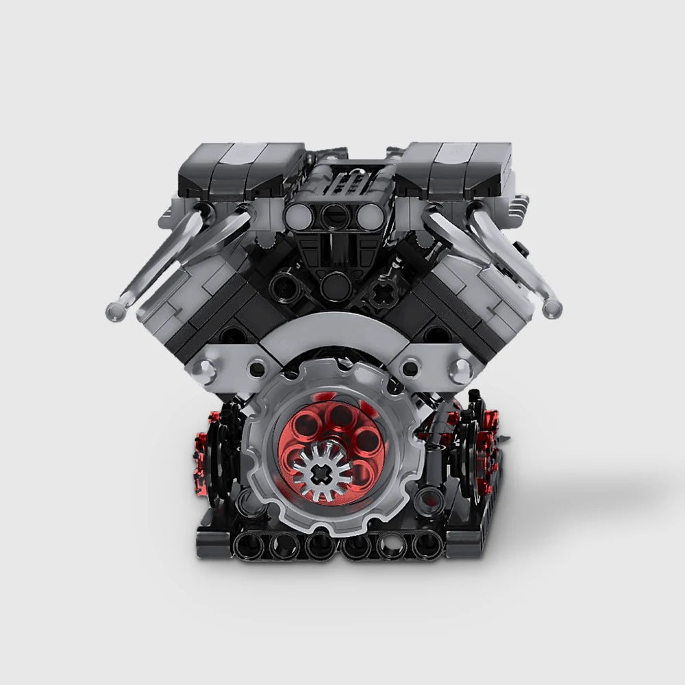 W16 Engine building brick model - back view