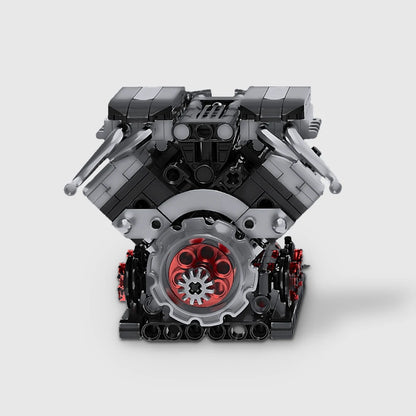W16 Engine building brick model - back view